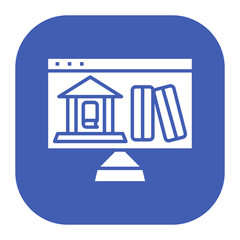 Wall Mural - Online Library Icon