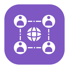 Sticker - Global Network Icon