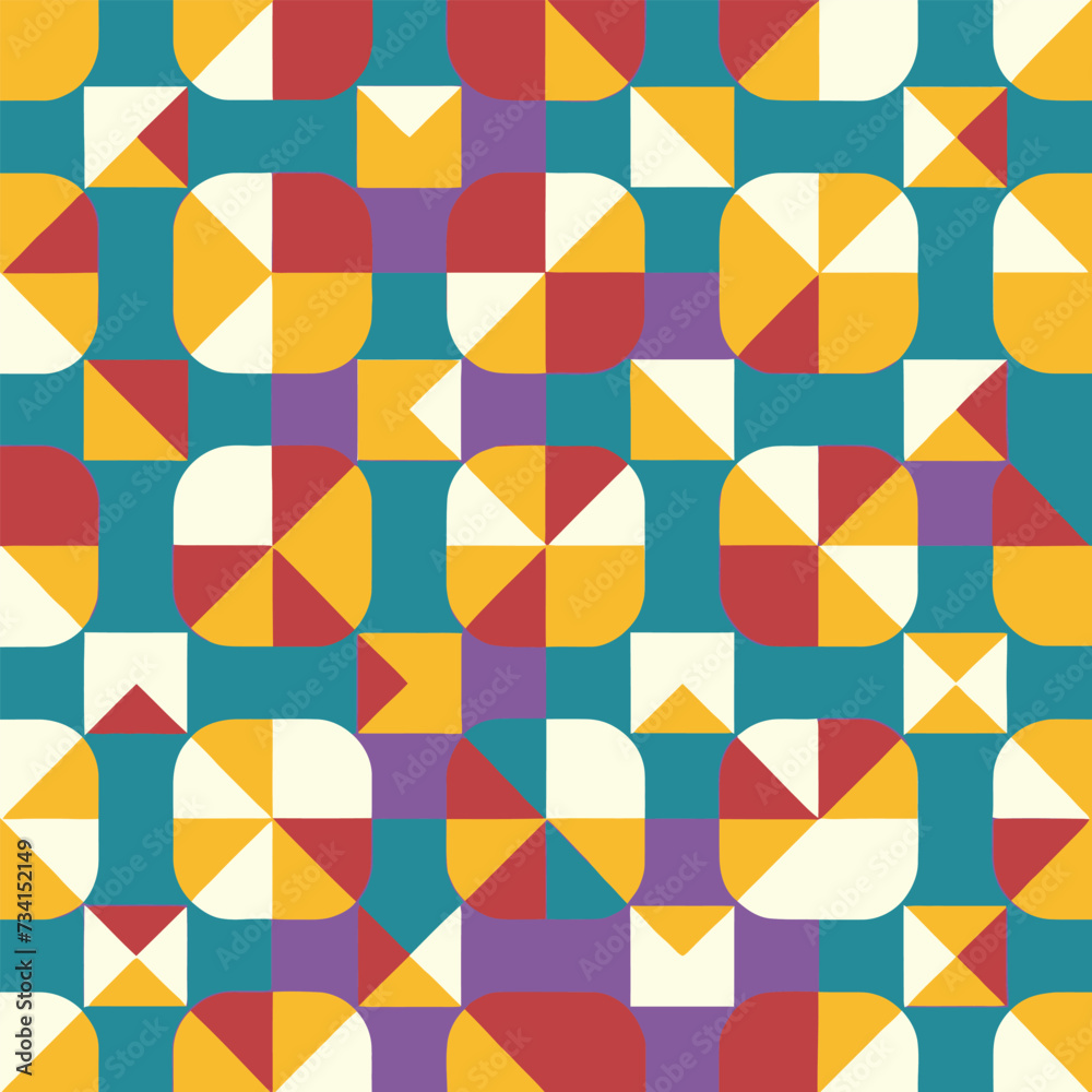 Autumn foliage seamless pattern vector illustration, plaid seamless autumn pattern