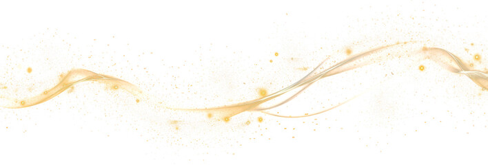 Wall Mural - Gold Dust Swirl Elegant Design, png file of isolated cutout object on transparent background