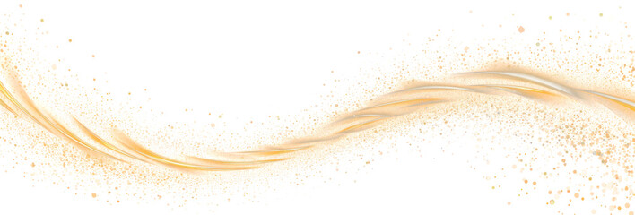 Wall Mural - gold dust swirl motion effect, png file of isolated cutout object on transparent background