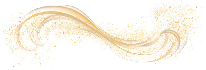 Wall Mural - gold dust swirl elegance, png file of isolated cutout object