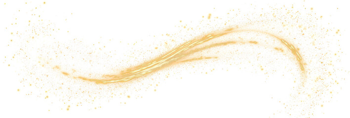 Wall Mural - golden dust swirl elegance, png file isolated cutout
