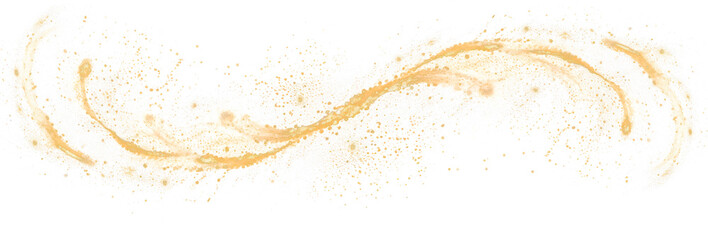 Wall Mural - gold dust swirl elegance, png file of isolated cutout object