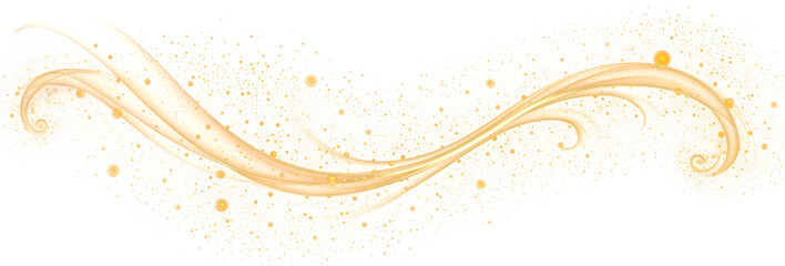 Wall Mural - golden dust swirl elegance, png file of isolated cutout object on transparent background