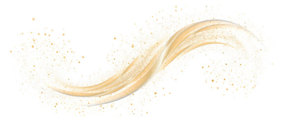 Wall Mural - gold dust swirl motion trail, png file of isolated cutout object on transparent background