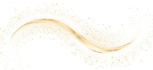 Wall Mural - gold dust swirl elegance, png file of isolated cutout object on transparent background