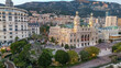 Montecarlo. Aerial view of Monaco skyline at sunset