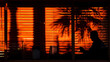 Sunset surveillance Intense chiaroscuro shadows reveal hidden watchers