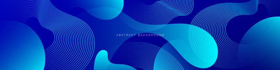 Abstract blue gradient liquid shapes background. Trendy fluid. Dynamic shapes composition. Modern design. Futuristic style. Suit for cover, banner, brochure, header, website, presentation, wallpaper