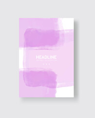 Poster - Abstract vector watercolor banner. Clolor brush strokes on white background.
