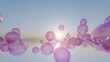 © Annuitti - Abstract background of pink bubbles in air 3d render