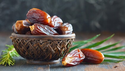 Wall Mural - dried date palm fruits