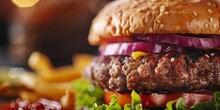 Burger Hamburger Close-up Generative AI