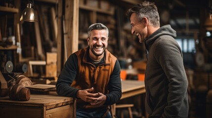 a couple of men laughing