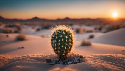 cactus at sunset