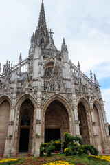 Canvas Print - The church of Saint-Maclou church in Rouen, France. One of the best examples of the Flamboyant style of Gothic architecture in France