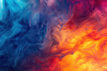 Canvas Print - A mesmerizing blend of vibrant colors swirling together.