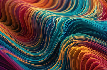 Wall Mural - vibrant abstract waves