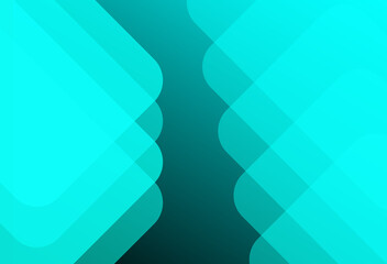 Poster - Abstract green background with gradient shapes overlaid on each other