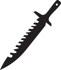 Wall Mural - Midnight Mercenary Minimalistic Vector Knife Graphic Mystic Martialist Intriguing Black Knife Element