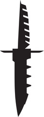 Wall Mural - Gothic Guerrilla Sophisticated Combat Knife Vector Silent Sentinel Minimalistic Black Blade Illustration