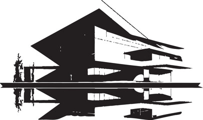 Midnight Monoliths Contemporary Architecture Symbol Gothic Grandeur Sophisticated Black Structure Design