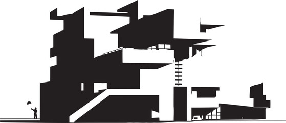 Midnight Muse Chic Architecture Illustration Gothic Glory Sophisticated Abstract Vector Architecture Design