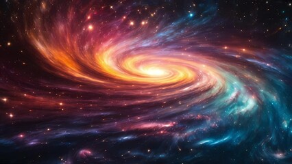 Wall Mural - A Galaxy in Space. Generative AI Video. ProRes HQ 59.94 FPS available in 4K 16:9.