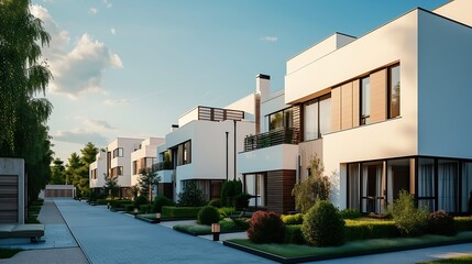Aufkleber - Generative AI : Modern homes and Town houses.