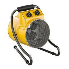 Poster - industrial fan heater, 3d rendering isolated on transparent background
