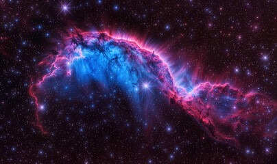 Wall Mural - spacescape of swirling galaxies and planets and stars and auroras,