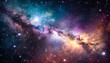 mesmerizing view of colorful nebula and galaxy stars in the cosmic expanse, evoking wonder and dreams of stellar journeys