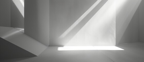 Sticker - Abstract Shadows and Light in Minimalist Space