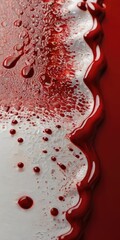 Sticker - splash blood on white wall vertical background