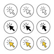 © Lunaraa - Click icon set vector. pointer arrow sign and symbol. cursor icon