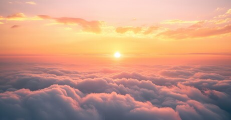 Sticker - Majestic Sunset Above Sea of Clouds