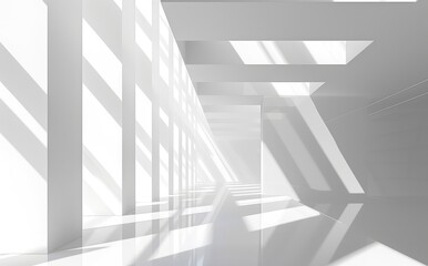 Canvas Print - Abstract Modern Architecture with Light and Shadow