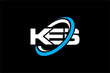KES creative letter logo design vector icon illustration