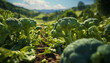 Fresh vegetables from the farm, nature healthy eating art generated by AI