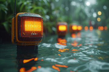 Poster - cutting-edge environmental monitoring devices providing real-time data on air and water quality. con