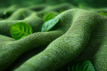 Poster - eco-conscious textile innovations utilizing organic and recycled fibers for sustainable fashion. con