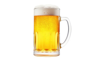 mug of beer isolated on transparent and white background.PNG image