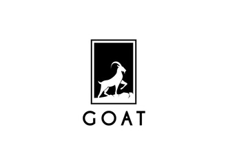 Wall Mural - Goat logo design. Goat farming and fresh milk logo. 