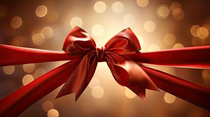 Poster - gift red holiday ribbon