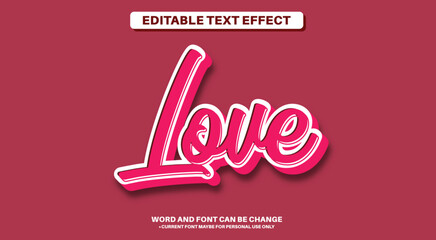 Stylist 3D Fully Editable Text Effect - Love | Valentine