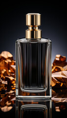 Wall Mural - Luxury perfume bottle reflects elegance and glamour in fashion generated by AI