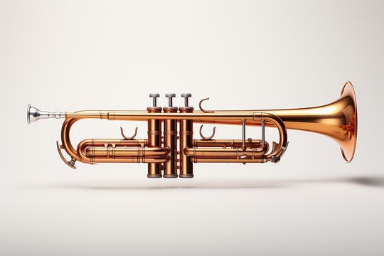 artistic outline of Trumpet: A powerful brass instrument, synonymous