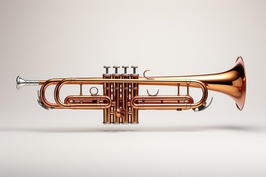 artistic outline of Trumpet: A powerful brass instrument, synonymous