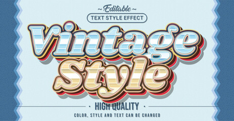 Poster - Editable text style effect - Vintage Style text style theme.